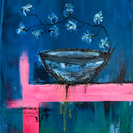 COUPE JAPONNAISE FLEUR BLEU