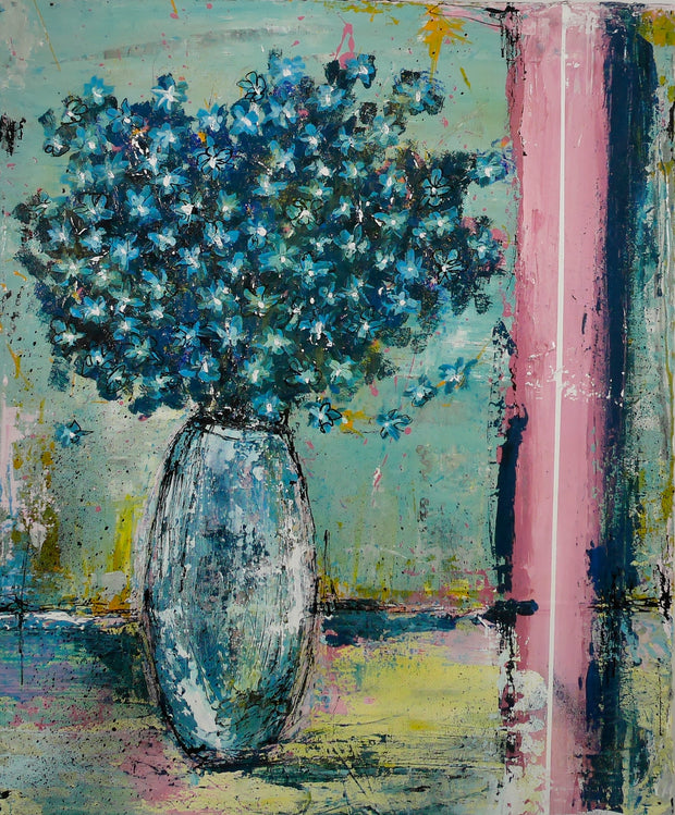 FLEUR BLEU LIGNE BLANCHE UN MATIN D'ÉTÉ