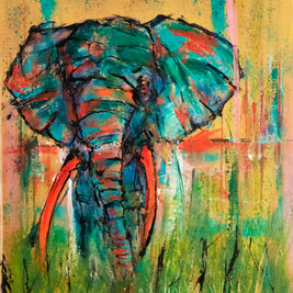 ÉLÉPHANT DANS LA SAVANNE LUMIÈRE DE SOIR